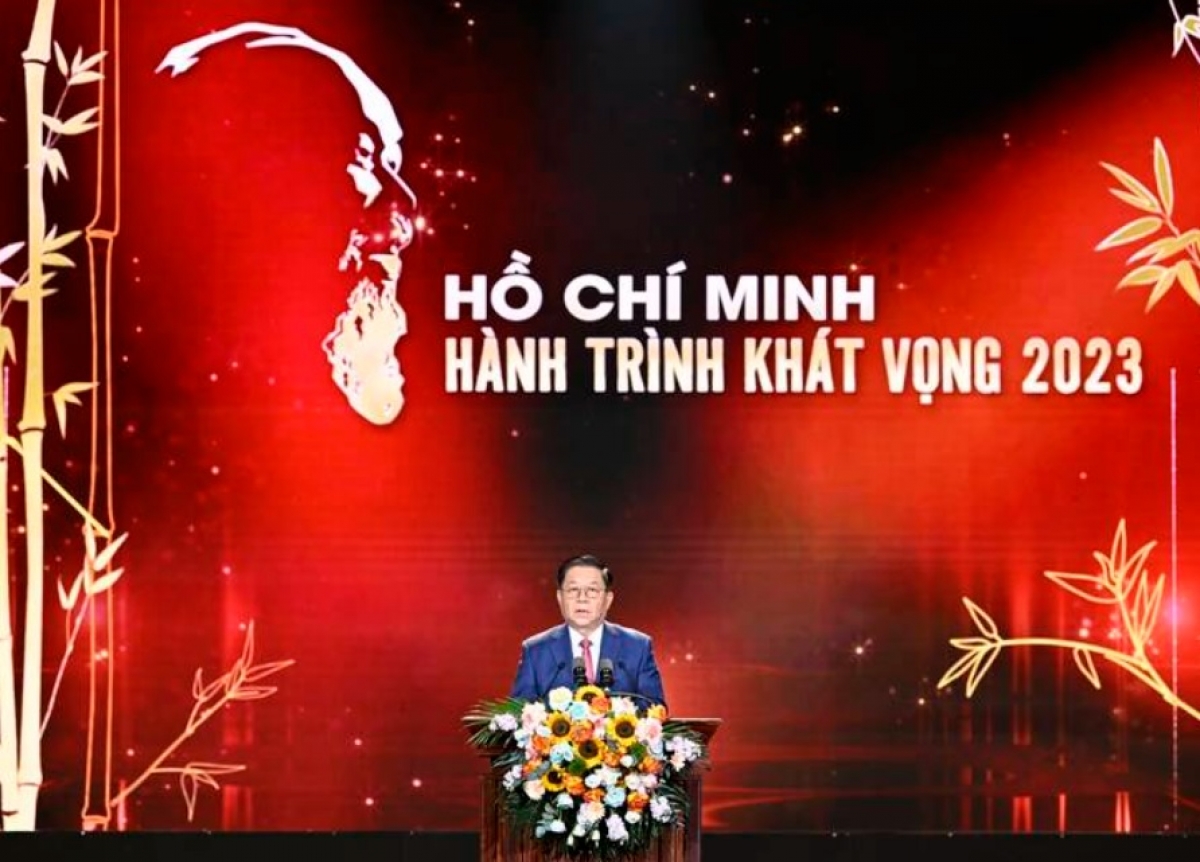 Nguyễn Trọng Nghĩa - Bí thư Trung ương Đảng, Trưởng Ban Tuyên giáo Trung ương phát biểu tại chương trình