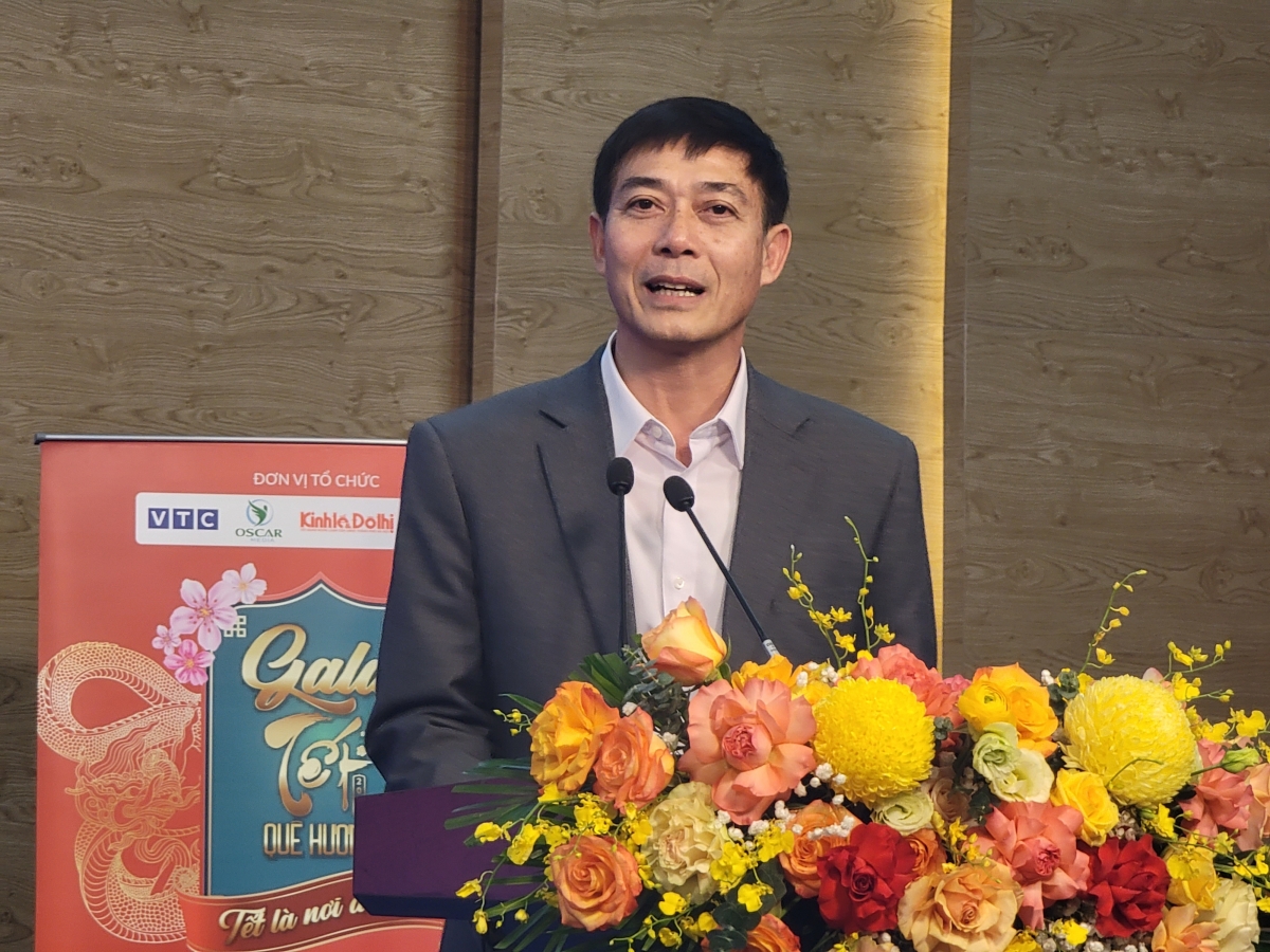 Ông Nguyễn Văn Bình, Phó Giám đốc Đài truyền hình Kỹ thuật số VTC phát biểu tại buổi gặp gỡ báo chí.