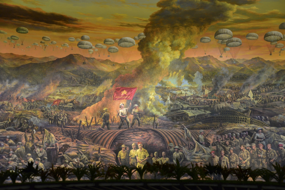 Bức tranh Panorama - tái hiện toàn cảnh Chiến dịch Điện Biên Phủ (ảnh st)